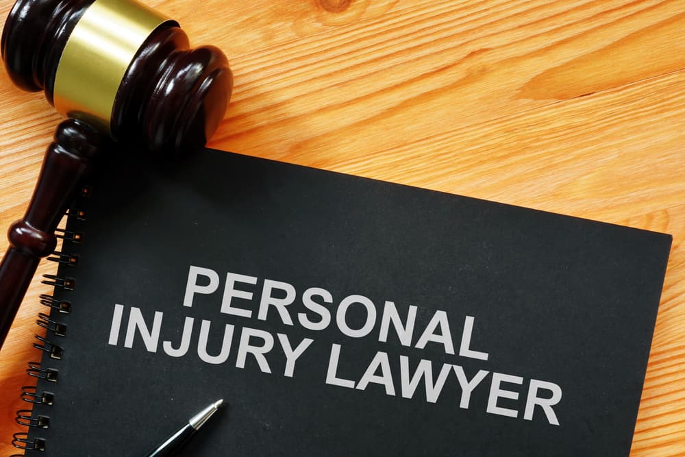 Conceptual photo shows printed text personal injury lawyer